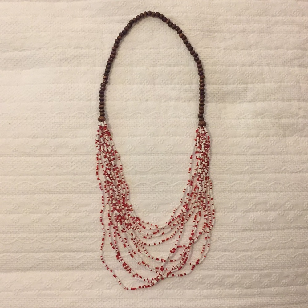 Beaded statement necklace